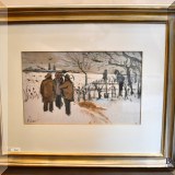 A24. Quintessa Collection Van Gogh print ”Miners in the Snow” 19.75” x 23.75” 